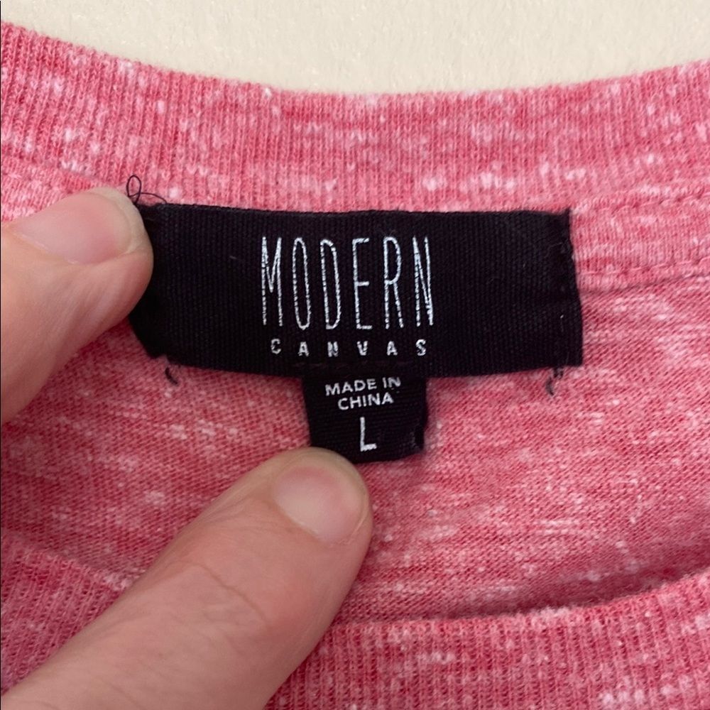 Modern Canvas Red Graphic Tee - Picture 3 of 4